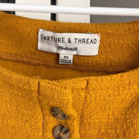Madewell Mustard Button Dress, NWOT - Picture 3 of 5